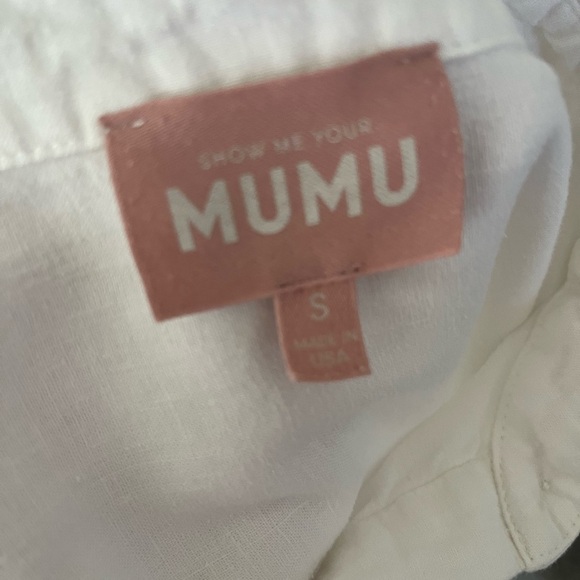 Show Me Your MUMU white Tunic Raw Hem Top Small - Picture 2 of 8